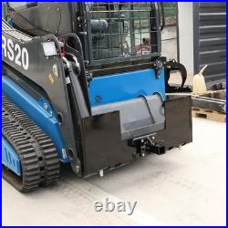 3/8 Skid Steer Mount Plate With 2 Detachable Trailer Hitch Receiver Attachment