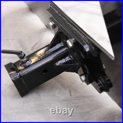3/8 Skid Steer Mount Plate With 2 Detachable Trailer Hitch Receiver Attachment