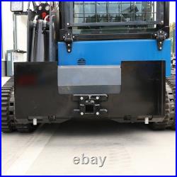 3/8 Skid Steer Mount Plate With 2 Detachable Trailer Hitch Receiver Attachment