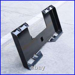 3/8 Skid Steer Mount Plate With 2 Detachable Trailer Hitch Receiver Attachment
