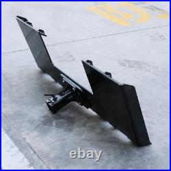 3/8 Skid Steer Mount Plate With 2 Detachable Trailer Hitch Receiver Attachment