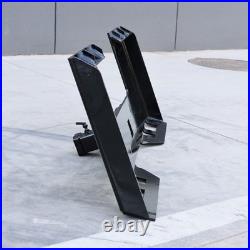 3/8 Skid Steer Mount Plate With 2 Detachable Trailer Hitch Receiver Attachment