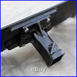 3/8 Skid Steer Mount Plate With 2 Detachable Trailer Hitch Receiver Attachment