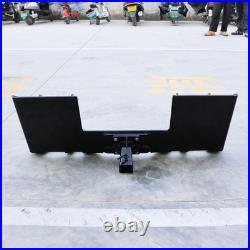 3/8 Skid Steer Mount Plate With 2 Detachable Trailer Hitch Receiver Attachment