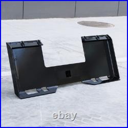 3/8 Skid Steer Mount Plate With 2 Detachable Trailer Hitch Receiver Attachment