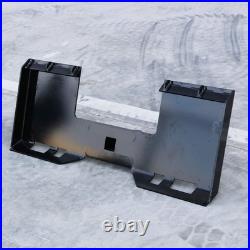 3/8 Skid Steer Mount Plate With 2 Detachable Trailer Hitch Receiver Attachment