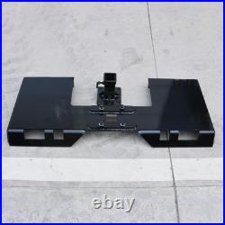 3/8 Skid Steer Mount Plate With 2 Detachable Trailer Hitch Receiver Attachment
