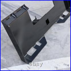 3/8 Skid Steer Mount Plate With 2 Detachable Trailer Hitch Receiver Attachment