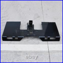 3/8 Skid Steer Mount Plate With 2 Detachable Trailer Hitch Receiver Attachment