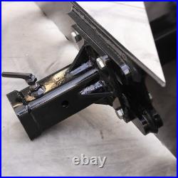 3/8 Skid Steer Mount Plate With 2 Detachable Trailer Hitch Receiver Attachment