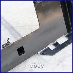 3/8 Skid Steer Mount Plate With 2 Detachable Trailer Hitch Receiver Attachment