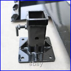 3/8 Skid Steer Mount Plate With 2 Detachable Trailer Hitch Receiver Attachment