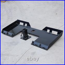 3/8 Skid Steer Mount Plate With 2 Detachable Trailer Hitch Receiver Attachment