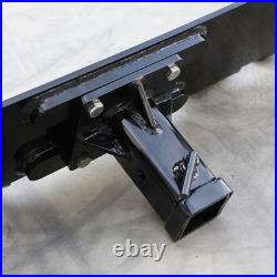 3/8 Skid Steer Mount Plate With 2 Detachable Trailer Hitch Receiver Attachment