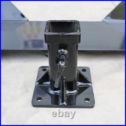 3/8 Skid Steer Mount Plate With 2 Detachable Trailer Hitch Receiver Attachment