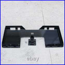 3/8 Skid Steer Mount Plate With 2 Detachable Trailer Hitch Receiver Attachment