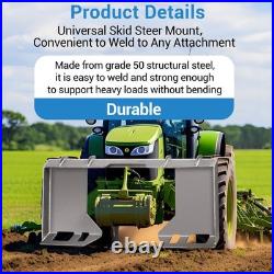 3/8 Skid Steer Quick Attach Mount Plate Universal Compatible Kubota Tractor