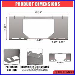 3/8 Skid Steer Quick Attach Mount Plate Universal Compatible Kubota Tractor 3/8 Skid Steer Quick Attach Mount Plate Universal Compatible Kubota Tractor