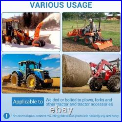 3/8 Skid Steer Quick Attach Mount Plate Universal Compatible Kubota Tractor