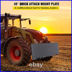 3/8 Skid Steer Quick Tach Attachment Mount Plate Conversion Adapter Latch Box