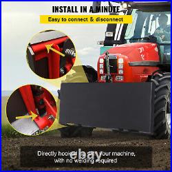 Universal Loader Plate For Tractors VEVOR Skid Steer Attachment Plate With Hitch Receiver - 7000lb Capacity Universal Mount 7000lb Capacity Quick Attachment For Tractors
