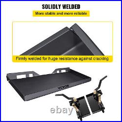 3/8 Steel Skid Steer Quick Attach Mount Plate - Universal For Tractor Loader Adapter - 7000 Lbs Capacity