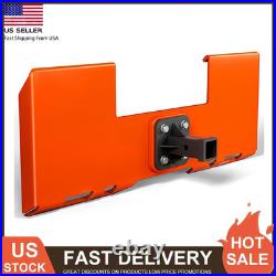 3/8 Thick Skid Steer Mount Plate 3000LBS Capacity with2 Removable Hitch Receiver