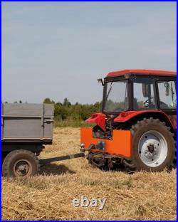 3/8 Thick Skid Steer Mount Plate Quick Attach With 2 Removable Hitch Orange
