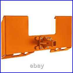 3/8 Thick Skid Steer Mount Plate Quick Attach With Removable 2 Hitch Orange