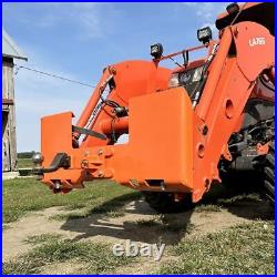 3/8 Thick Skid Steer Mount Plate With 2 Removable Trailer Hitch Receiver Orange