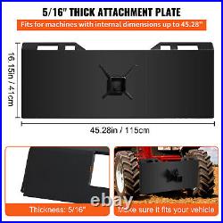 3/8 Top Bar Thick Skid Steer Mount Plate Adapter Loader Quick Tach Attachment
