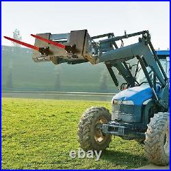3/8 Tractor Skid Steer Mount Plate With 2x39 Hay Spears Attach 3000lbs Removable