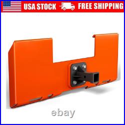 3/8 Universal Skid Steer Mount Plate with 2 Removable Trailer Hitch Receiver