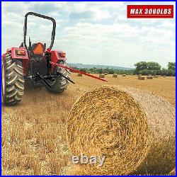 3 Point 49'' Quick Loader Hay Bale Spear Attachment Tractor Steer Skid Attach