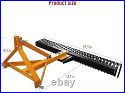 3 Point 60'' Landscape Rock Rake Rotationable For Category 1 Skid Steer Tractors