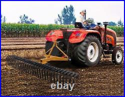 3 Point 60'' Landscape Rock Rake Rotationable For Category 1 Skid Steer Tractors