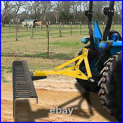 3 Point 60'' Landscape Rock Rake for Category 1 Tractor Attachment Gravel Lawn