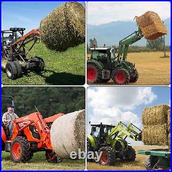 3 Point Attachment 2x 49 Hay Bale Spear 3000 lbs 17 Stabilizers Cat 1 Tractor