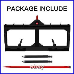 3 Point Hay Bale Skid Steer Tractor Loader Quick Tach Attachment with 49 Spears