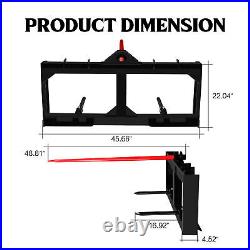 3 Point Hay Bale Spear Attachment 49inch Tractor Skid Steer Loader Quick Tach