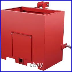 3 Point Hitch Ballast Box 800 lbs for Category 1 Tractors Loaders & Skid Steers