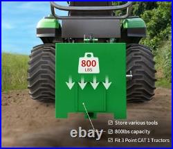 3 Point Hitch Ballast Box Counterweight Cat-1 Skid Steer Tractor HD 800lb