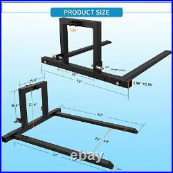 3 Point Hitch Pallet Fork Attachments for Category 1 Tractor Skid Steer Loader