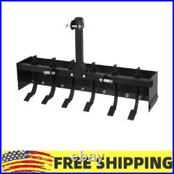 3 Point Hitch Powder Coated Steel 55 Box Blade Scraper With6 Shank For fit Cat 1