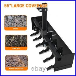 3 Point Hitch Powder Coated Steel 55 Box Blade Scraper With6 Shank For fit Cat 1