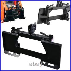 3 Point Quick Hitch Adapter with Skid Steer Mount Plate for Cat 1 Tractor Loader