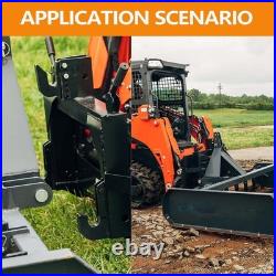 3 Point Quick Hitch Adapter with Skid Steer Mount Plate for Cat 1 Tractor Loader
