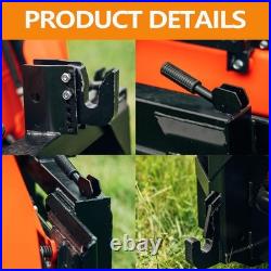 3 Point Quick Hitch Adapter with Skid Steer Mount Plate for Cat 1 Tractor Loader