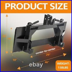 3 Point Quick Hitch Adapter with Skid Steer Mount Plate for Cat 1 Tractor Loader
