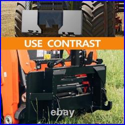 3 Point Quick Hitch Adapter with Skid Steer Mount Plate for Cat 1 Tractor Loader
